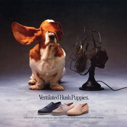 Vintage Ventilated Hush Puppies advertisement